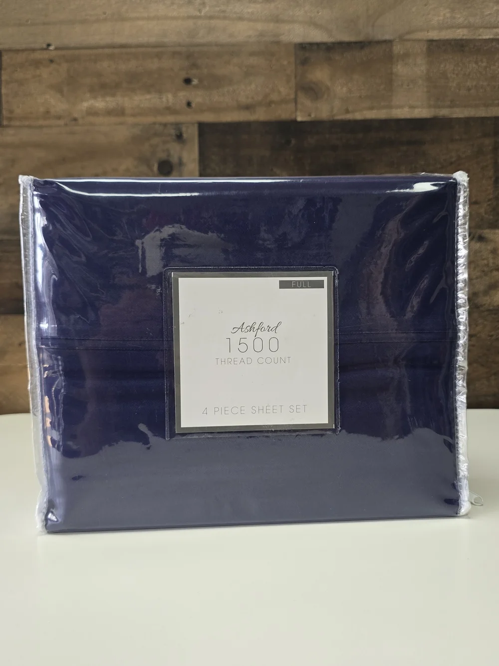 Ashford Deep Navy 4-Piece Luxury Sheet Set Full Size 1500TC